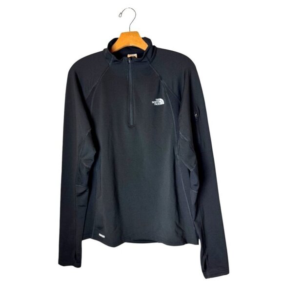 The North Face Shirt Men Small Black Vapor Wick Impulse Quarter‎ Zip Gorpcore - Picture 2 of 13